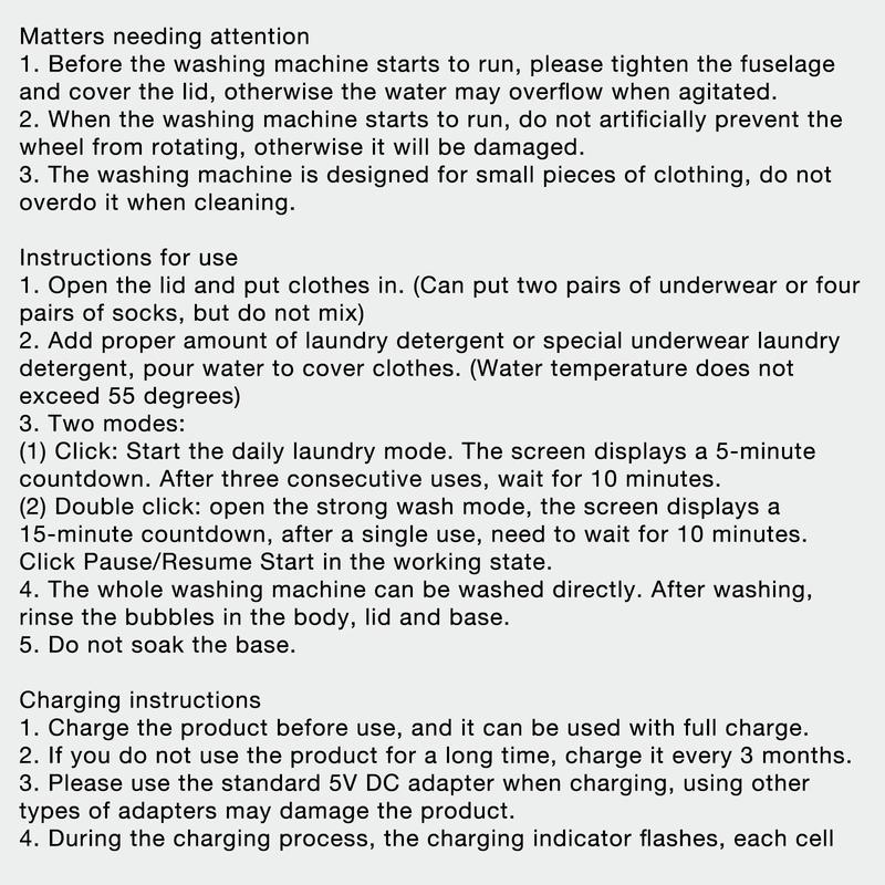 Mini Compact Multifunction Washing Machine for Handkerchiefs, Towels, Lingerie, Baby Clothes and Socks, 3 Washing Modes for Apartments, Dorms, Camping and Travel