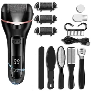 13 in 1 Electric Foot File, 1 Box Professional Pedicure Manicure Tool, Foot Care Kit with Nail Nippers, Foot Scrubber, Exfoliating Foot, Electric Feet File Pedi for Hard Cracked Dry Dead Skin, Foot Care Product, Foot Callus Remover