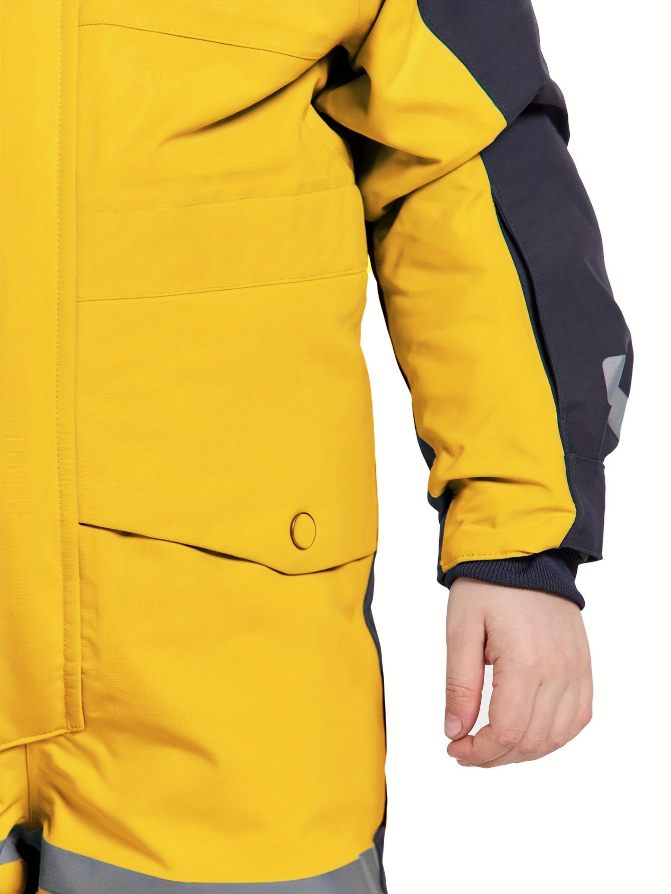 (New)[Windproof Snowsuit] Kids' Winter Ski Jumpsuit, Windproof Loose-Fit Snowsuit with Zipper Design 3-14 Years Old Boys and Girls Outdoor Warmth waterproof warm