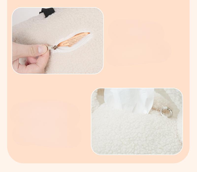 Plush Rabbit Tissue Box for Car Accessories Cartoon Car Tissue Holder Bedroom Living Room Desktop Tissue Organizer