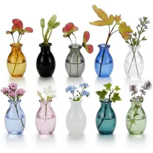 10Pcs Fridge Magnets, Mini Vase Magnets for Fridge with 10Pcs Artificial Flowers,Cute Flowers Pot Refrigerator Magnets for Home DIY Decoration,Gifts for Mom and