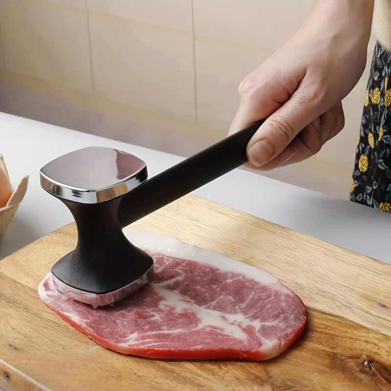 1pc, Meat Tenderizer, Meat Mallet, Metal Meat Tenderizer, for Home Use, Meat Tenderizing Tool, Meat Pounder, Kitchen Supplies, Kitchen Gadgets