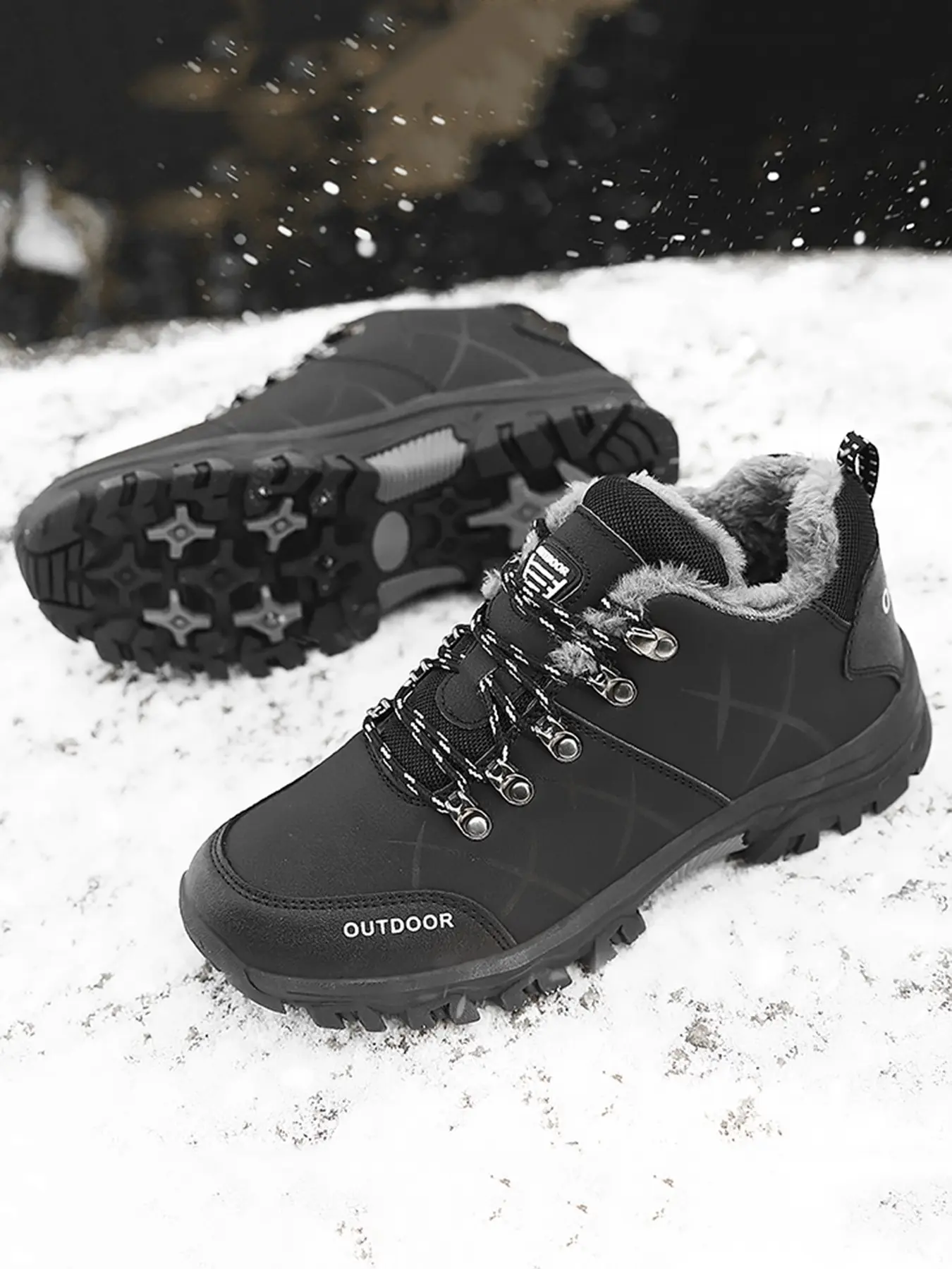 Unisex Warm Cotton Shoes for Winter, Lightweight Comfortable Snow Boots, Anti-Slip Waterproof Fashion Boots, Ideal for Outdoor Activities