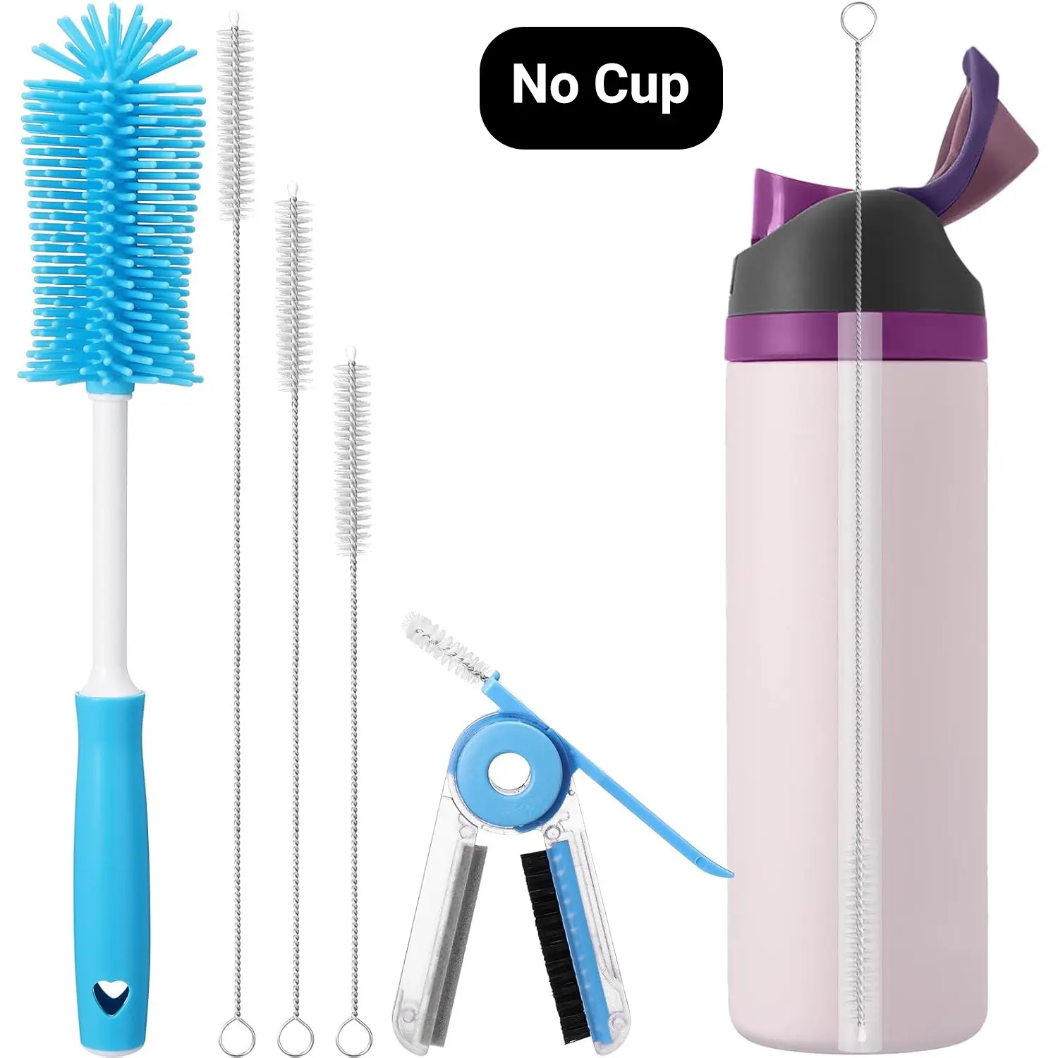 5 Pcs Water Bottle Cleaning Kit, Brush and Straw Cleaner for Owala Accessories