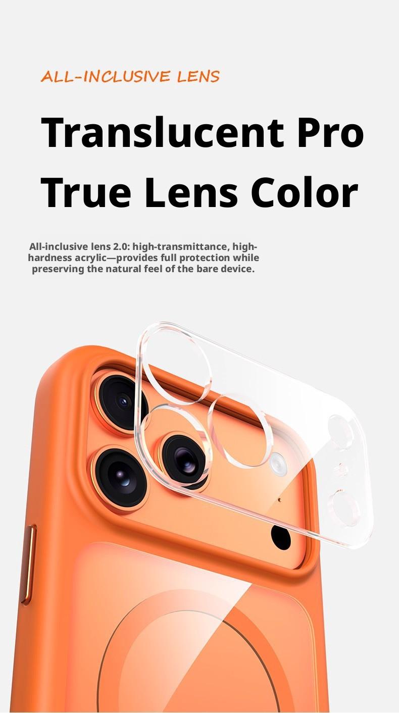Transparent magnetic case for iPhone 17 Pro Max, full protection for the 17 lens, anti-drop protective cover, foreign trade