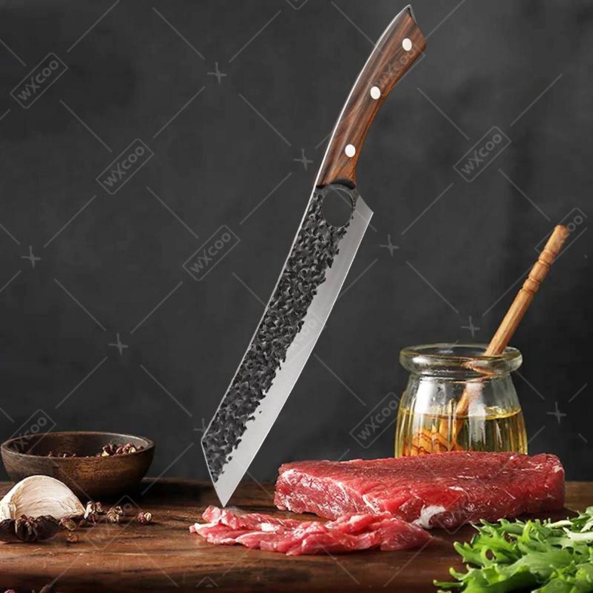 1 PC Multipurpose Knife Household Cooking Tool Handmade Forged Knife Kitchen Vegetable Cutter Professional Utility Butcher Cutting Paring Meat Cleaver