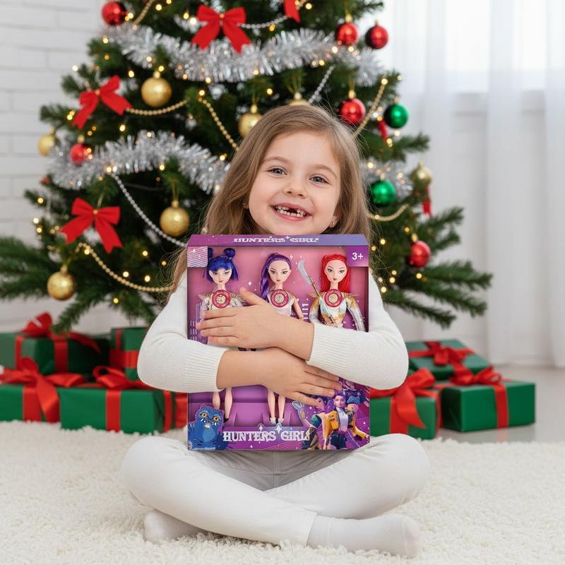 Gift For Valentines K-pop Demon Hunters Anime action figure doll 11.5 inches–12 Joint Movable Anime-Rumi, Mira and Zoey, Anime-Inspired Collectible Dolls, Mystery Box Merch Gift for Fans & Kids-desk display-Kpop Idol Merch Collectibles Playable theme song Gift For Valentines K-pop Demon Hunters Anime action figure doll 11.5 inches–12 Joint Movable Anime-Rumi, Mira and Zoey, Anime-Inspired Collectible Dolls, Mystery Box Merch Gift for Fans & Kids-desk display-Kpop Idol Merch Collectibles Playable theme song