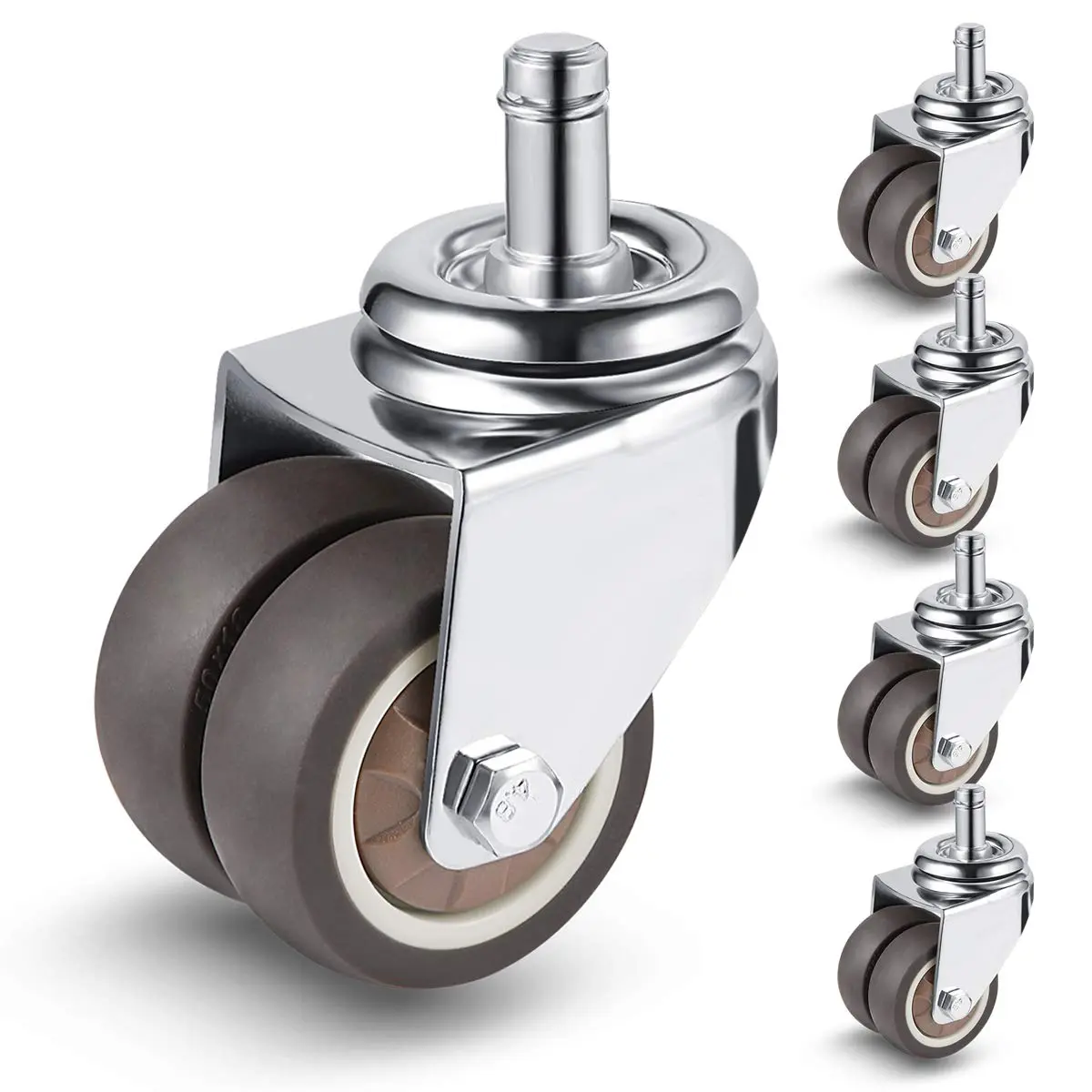 Office Chair heels, Heavy uty Ruer Chair Casters , 2 Inch Gaming, , esk Chair heels for Haroo Floors an Carpet Set of 5