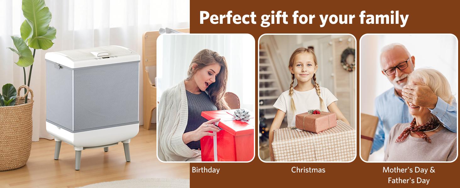 R.W.FLAME 35L Foldable Towel Warmer Bucket, Hot Towel Warmers with Fast Heating, One-Piece Space-Saving Design, Auto Shut Off, Fits Up to Three 45"X70" Oversized Towels or Two Robes