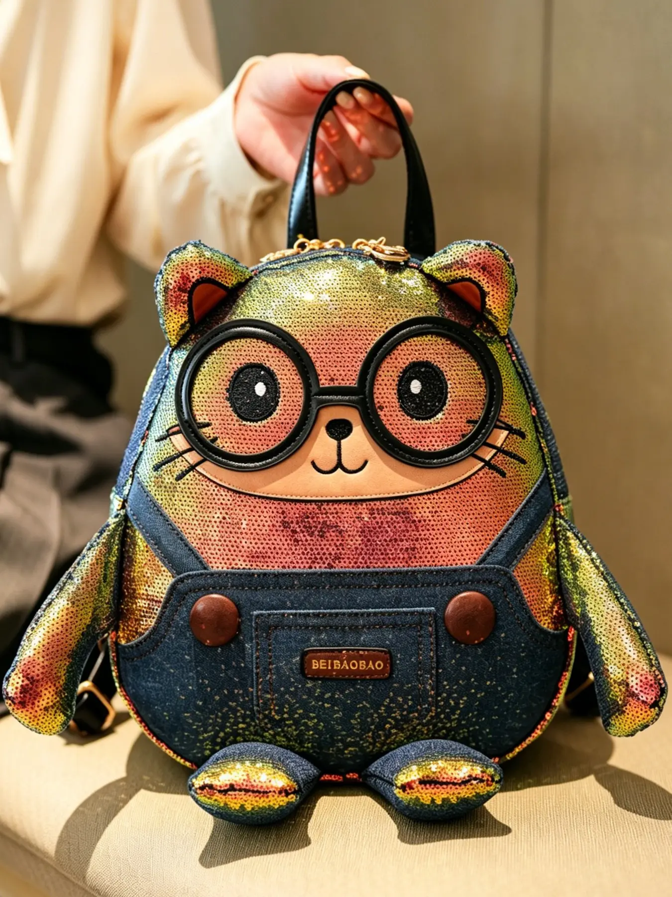 Fashion Cartoon Backpack, Large Capacity Commuter Travel Bag, Cute Casual Student Schoolbag, Stylish and Practical Design, Kawaii Backpack