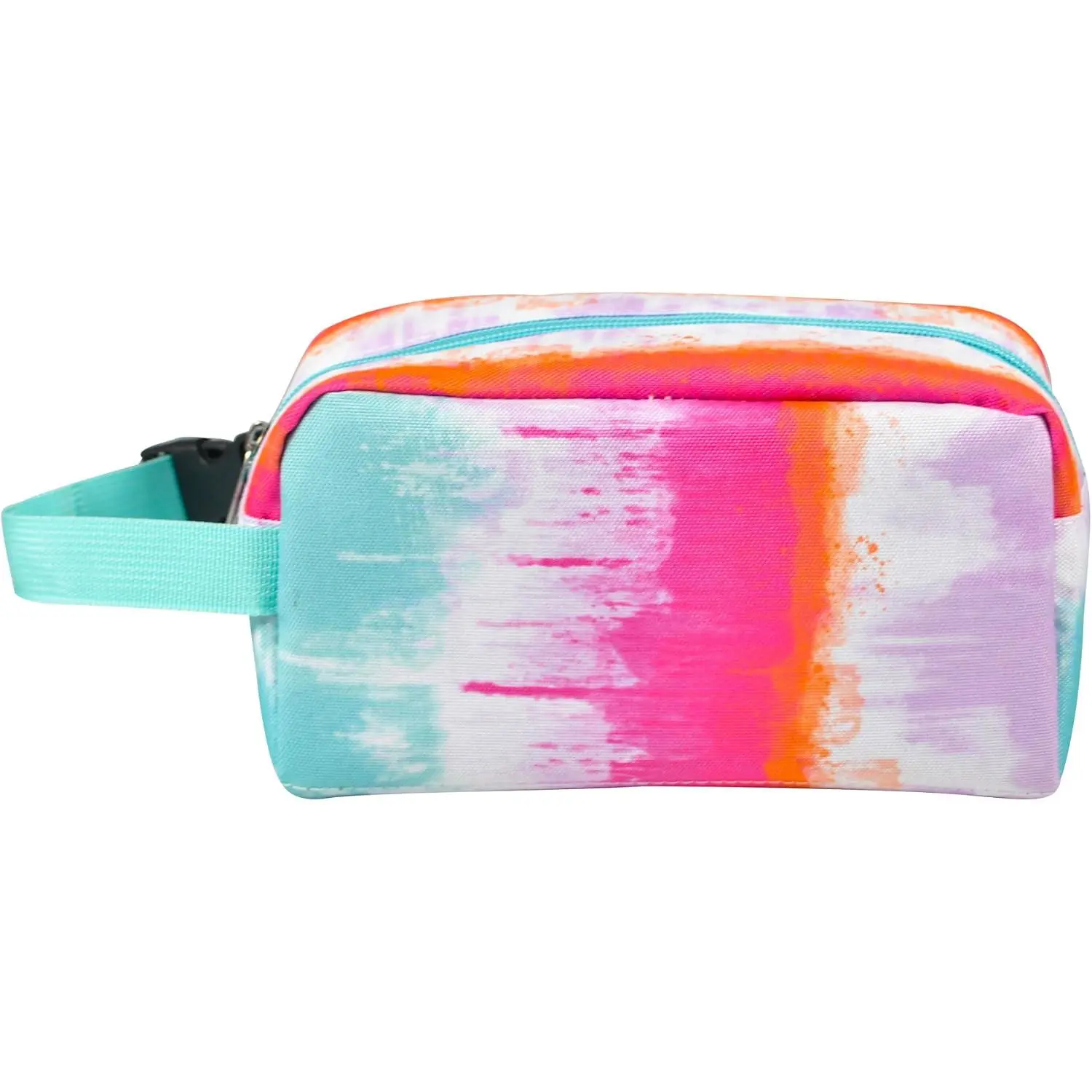 Freezable Snack Box with -in Ice Packs,Small Insulated Cooler Bag, Freezer Lunch Bag,Zip Closure & Buckle Handle, Easy-Clean for Travel (Adults &  Friendly) (Rainbow)