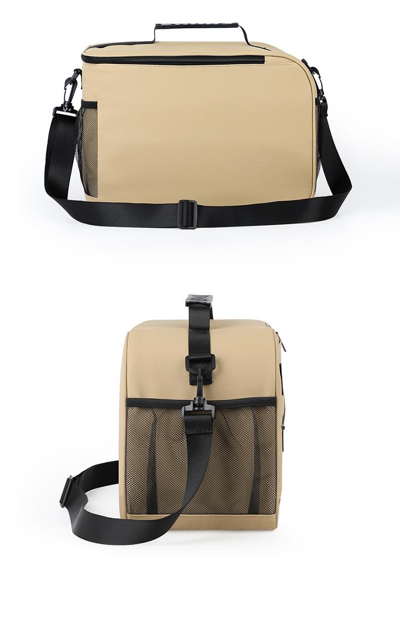 Thermometer insulated bag, outdoor fresh-keeping ice bag, large-capacity lunch bag, multi-functional lunch box storage bag, insulated picnic bag