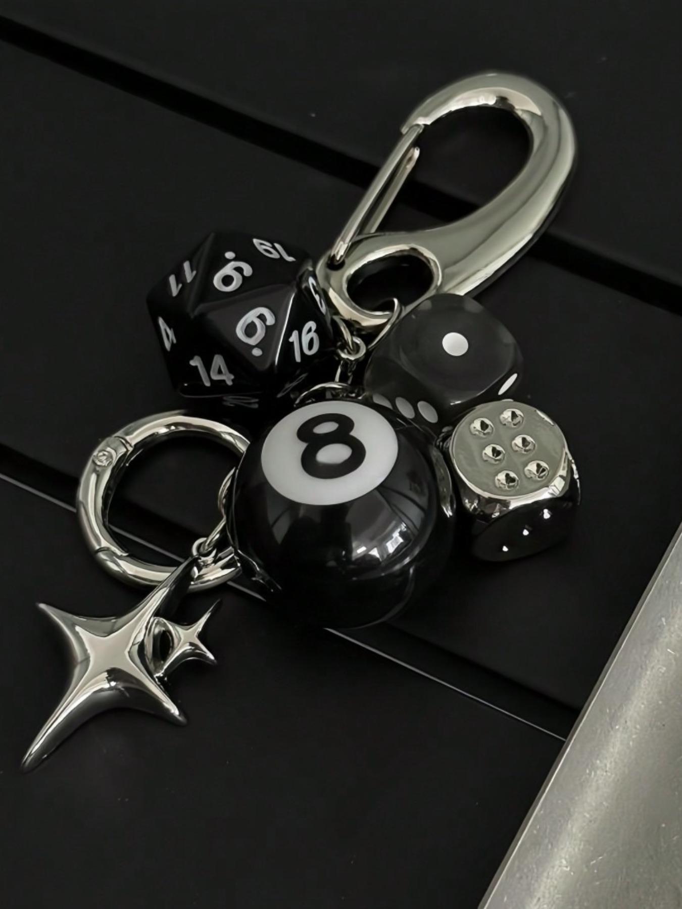 Dice & Ball Design Keychain, Cute Keychain for Car Keys for Women & Men, Fashion Accessories for Bag Decoration, Keychain Pendant Dice & Ball Design Keychain, Cute Keychain for Car Keys for Women & Men, Fashion Accessories for Bag Decoration, Keychain Pendant