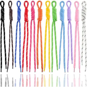 Paracord Keychain Paracord Bag Charm 12pcs Braided Nylon Rope Keychain Cord for Bag Purse Backpack Handbag