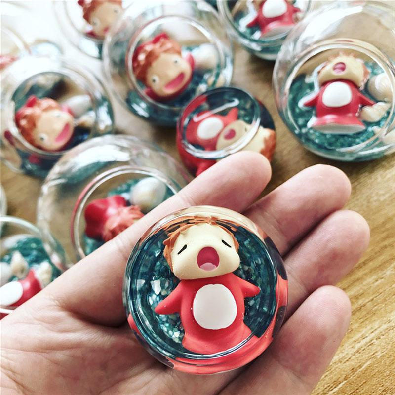 Cute Ponyo Mini Statue Toys Room Ornaments Kawaii Animal GK Model Toy Collection Doll Kid Gifts Fashion Decoration