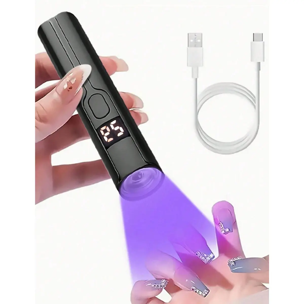 Portable UV LED Nail Lamp, Handheld Professional Gel Curing Light, Gel Polish Lamp, USB Rechargeable Mini Manicure Drying Machine, DIY Nail Art Tool, Best Gift for Girls