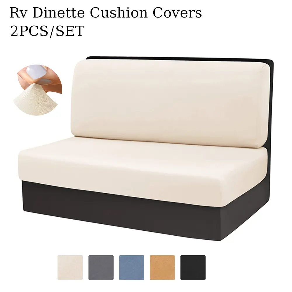 2 Pcs/set RV Dining Table Sofa Cover, Solid Color Breathable Dustproof Camper Sofa Cover, Removable All-season Protective Cover, Camper Van Sofa Cover