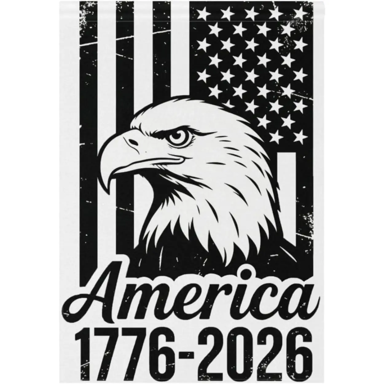 Flag Bald  1776-2026 Garden Flag 12x18 Inch, Double-Sided  Yard Outdoor Flag