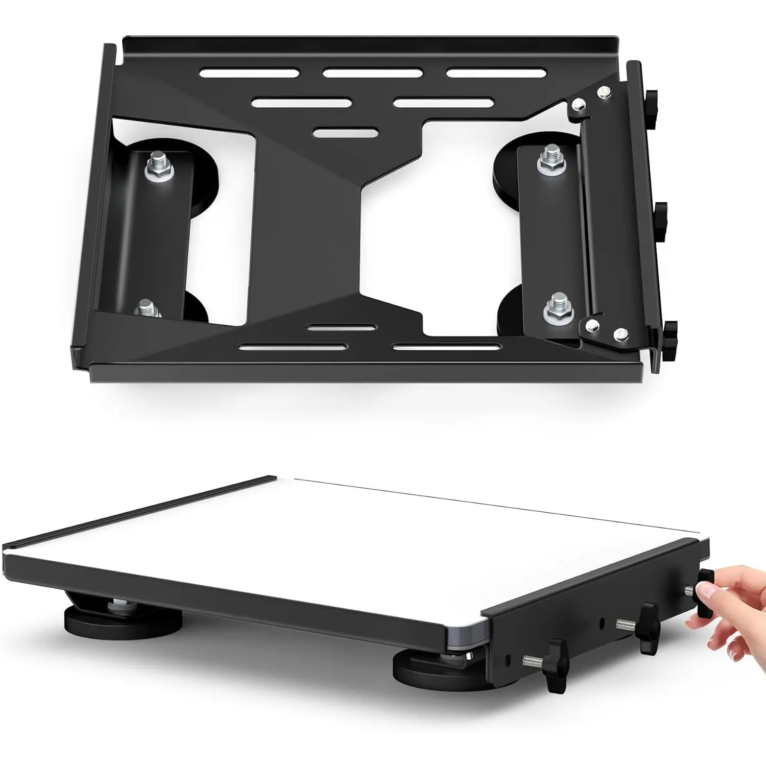 Starlink Mini Magnetic Mount Kit, Tool-Free Rubber Low-Profile Design with Suction Cups, 350 lbs/160 kg Capacity for Car Roof RV Road Trips (Black-A)