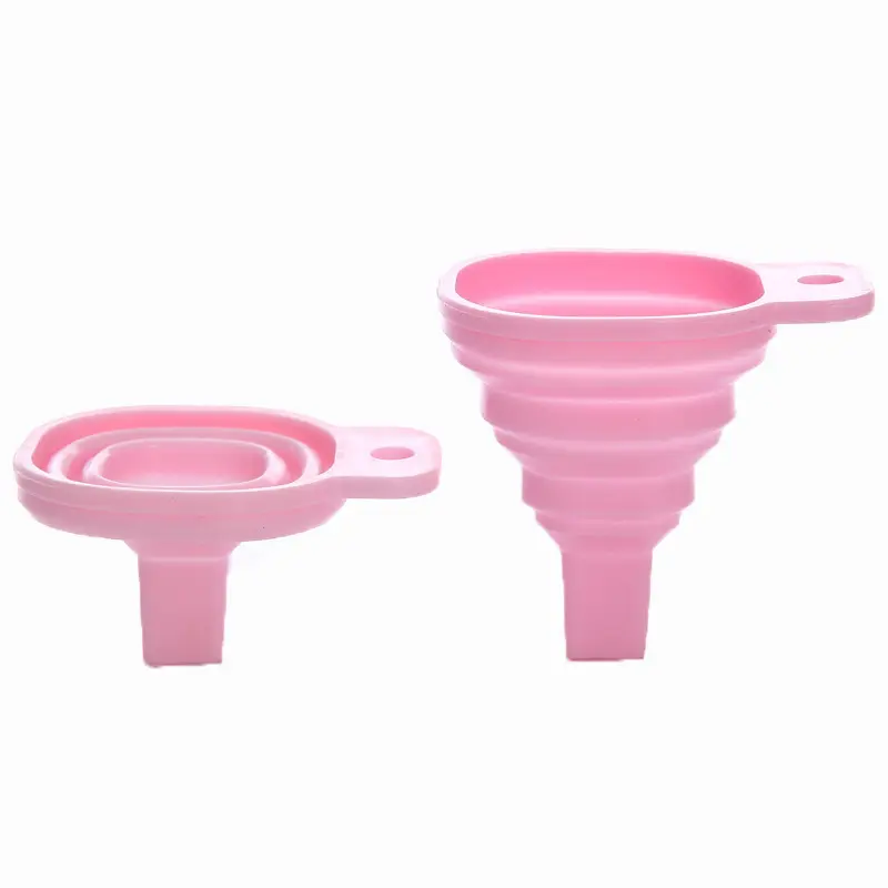 1 2PCS Square Telescopic Folding Funnel Kitchen Liquid Dispenser Mini Oil Spout Filter Creative Home Use Oil Leakage Prevention