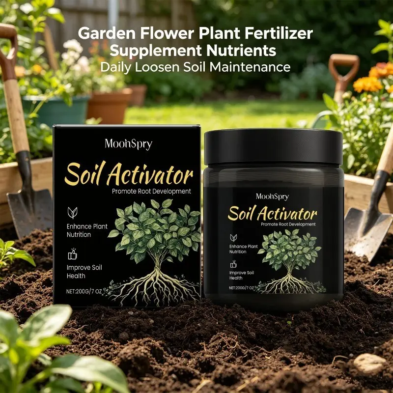 Soil Activator for Plants Garden Nutrient Soil Promote Root Health Growth Flower Loose Soil Soil Conditioner Improves Soil Structure Plant Care