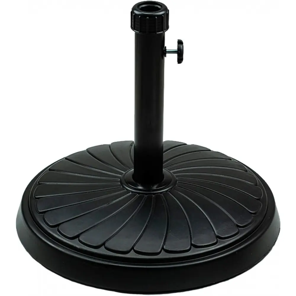 #tiktokshopsummersale Sturdy Patio Umbrella Base - Heavy-Duty Antiqued Round Outdoor Furniture, Adjustable with Bolt, Weather Resistant, 2 Removable Sleeves for Decks, Umbrella Outdoor Patio Use, Umbrella Outdoor Patio With Base