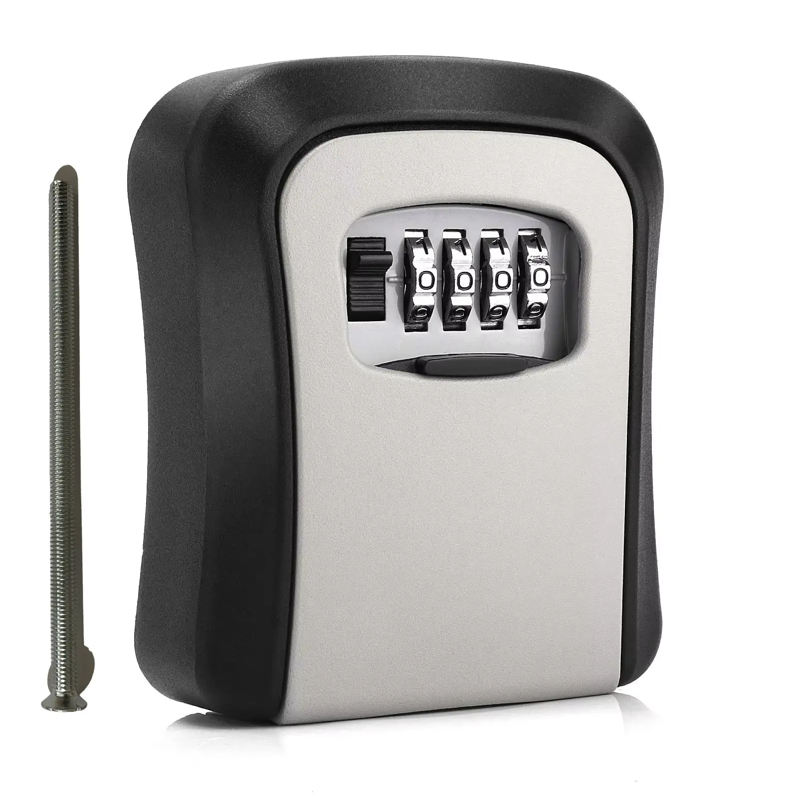 Password Key Box for Construction Sites, Waterproof Wall-Mounted Key Storage, Hard Plastic Material, Indoor Outdoor Use, Resettable Password, Lock Box