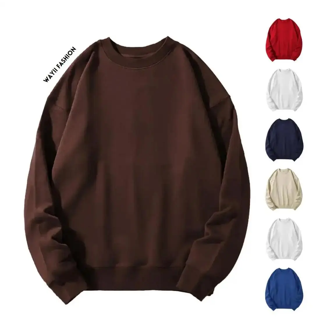 Holafish Women's Stylish Longsleeves Round Neck Fleece Pullover - Comfy, Soft Cotton-Polyester Blend, Loose Oversized 2025 Korean Minimalist Casual Winter Top
