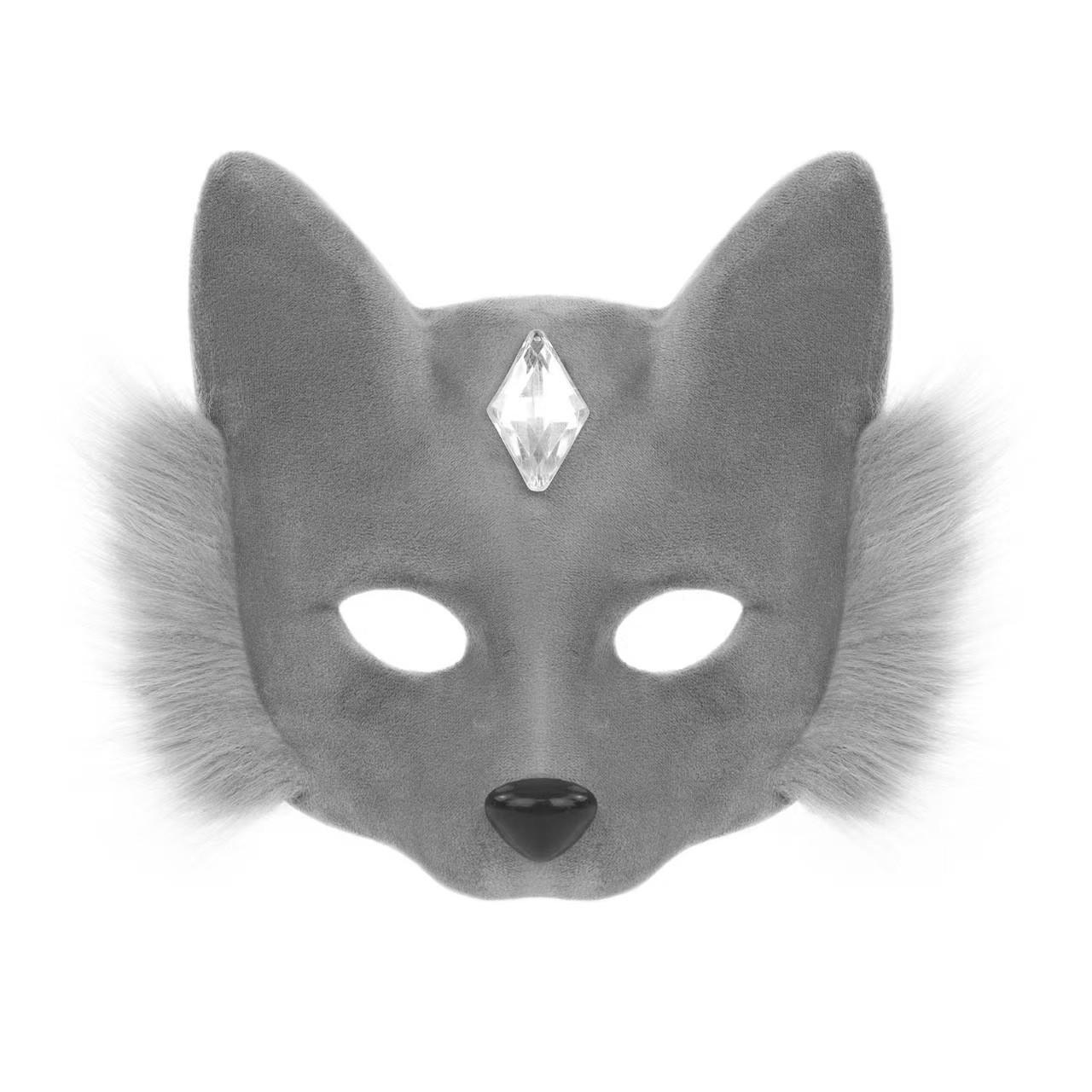 Half Face Fox Animal Mask Spooky Stylish Design Cosplay Prop Decorative Accessory For Costume Parties Role Play And Themed Events
