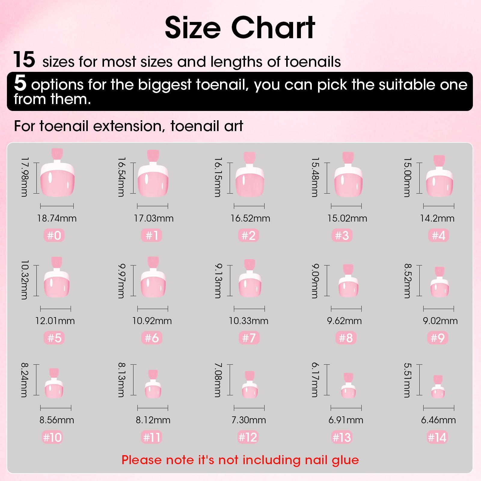 Gellen Milky Short French Tip Press-On Nails  (150pcs 15 sizes) NO glue included