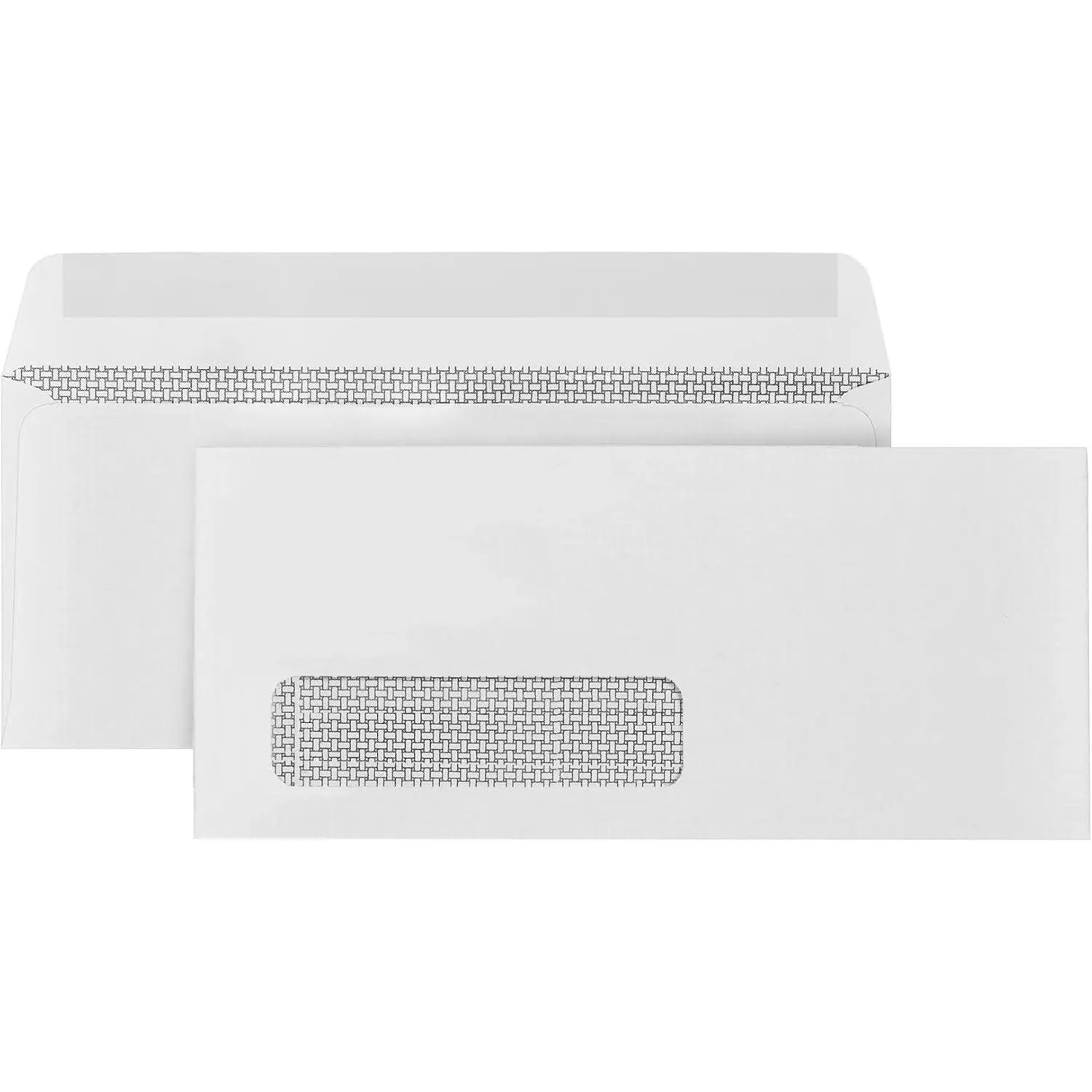 500 Number 10 Single Window Envelopes 4 1/8 x 9 1/2 - Thick Gummed Seal, Secure Mailing for Quickbooks Checks, Invoices, Business Statements, Personal Letters
