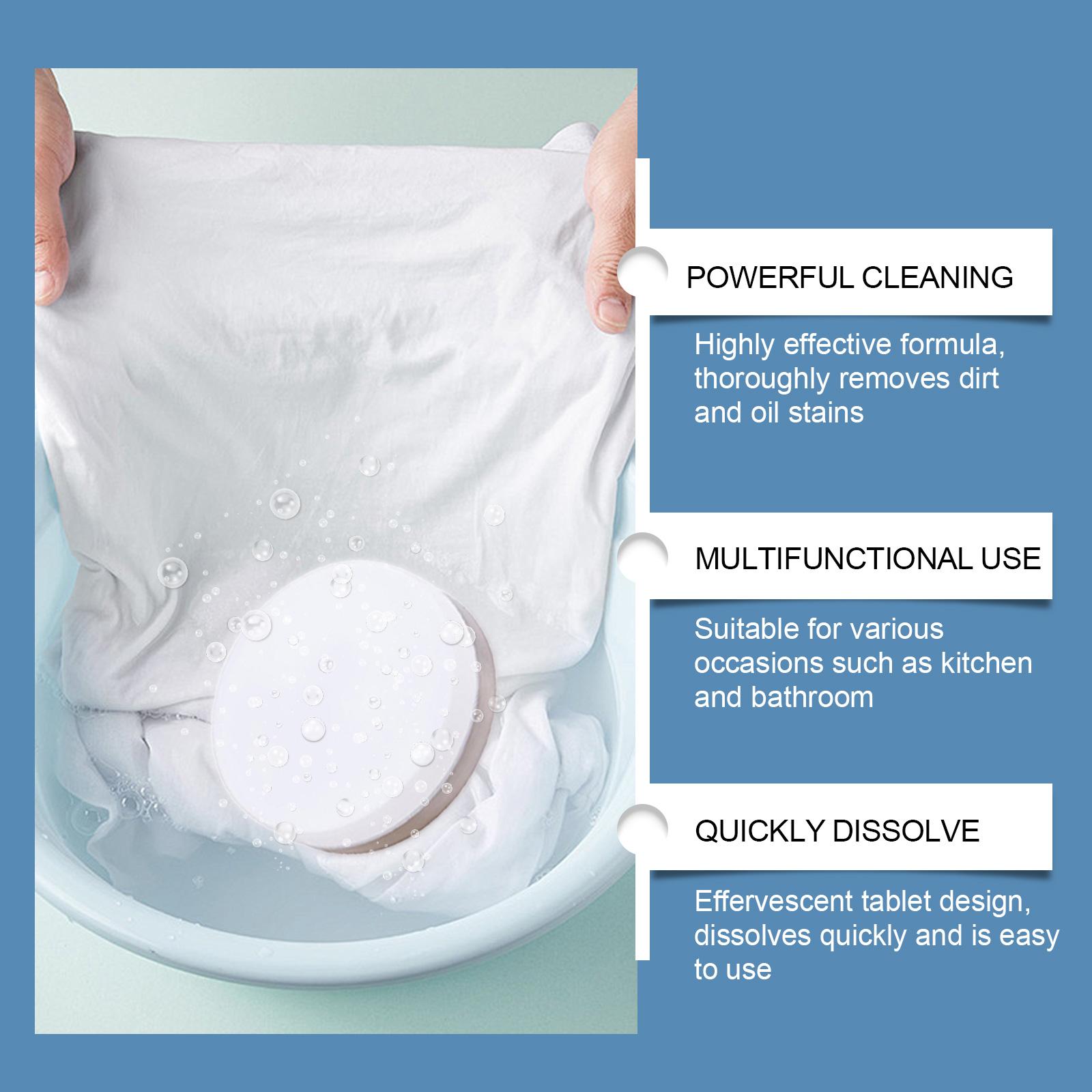 Jue-Fish Multi-Functional Oxygen Cleaning Tablets, Clean Kitchen Heavy Oil Stains Grease Multi-Functional Cleaning Tablets