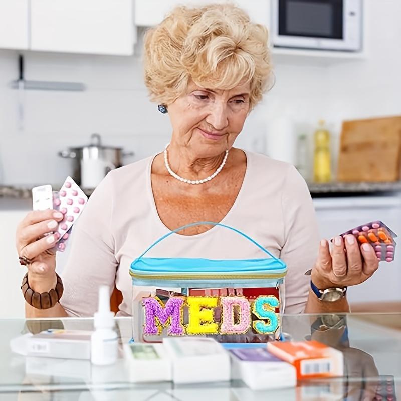 Transparent Travel Medicine Sorting Bag with Handle, 1 Count Waterproof Medicine and Toiletries Organizer, Suitable for Home and Travel #GLOBAL PICKS