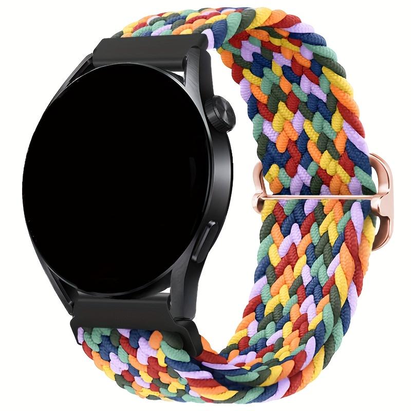 Elastic Braided Nylon Solo Loop Bands – Adjustable Stretch Strap 20/22mm for Samsung Galaxy Watch, Comfortable Sport Wristband, Unisex