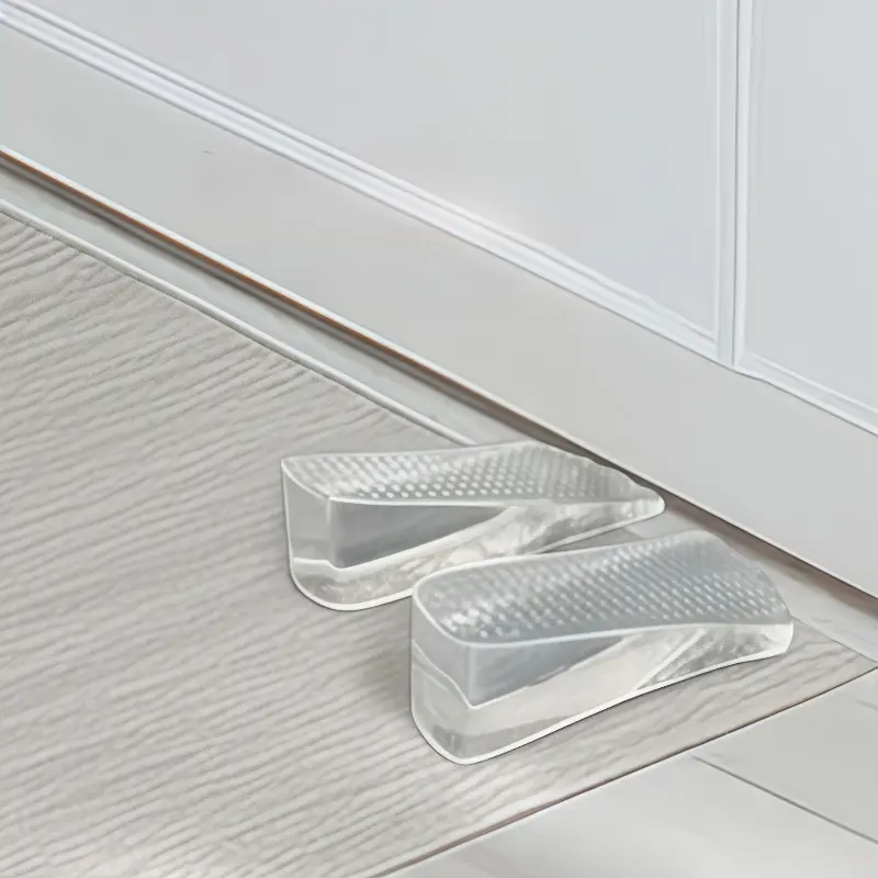 1pcs punching-free adjustable door stop; Movable, windproof and anti-collision; Prevent hand injury