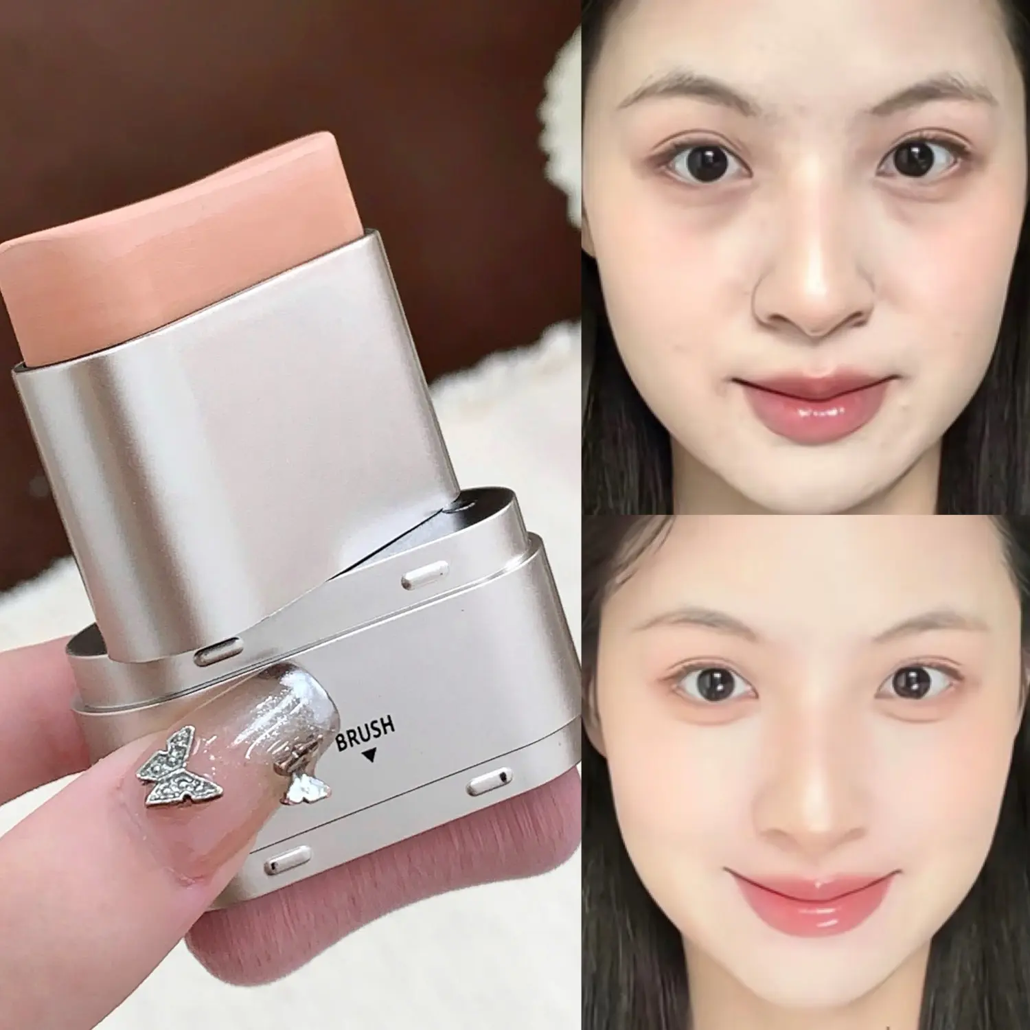 Velvet Concealer Stick, Creamy Velvet Formula, Rotating Design, Smooth Application, No Pulling, Easy Blending, Natural Flawless Finish