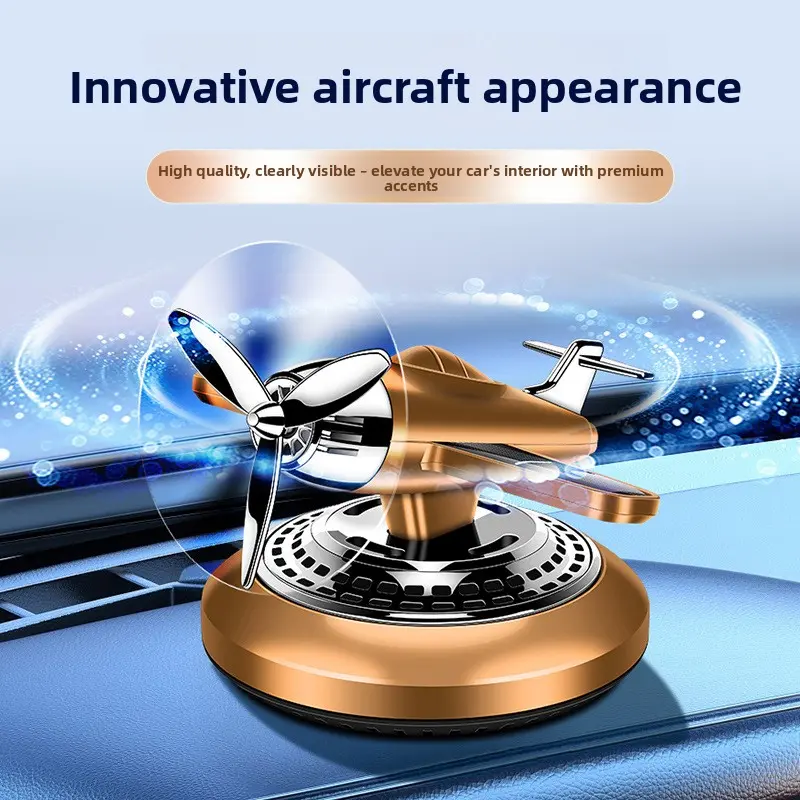 Solar Rotary Airplane Car Fragrance Diffuser - Car Dashboard Accessories, Stylish Aircraft Decor, Long-Lasting Neutral Scent for Drivers with Steady Fragrance Release