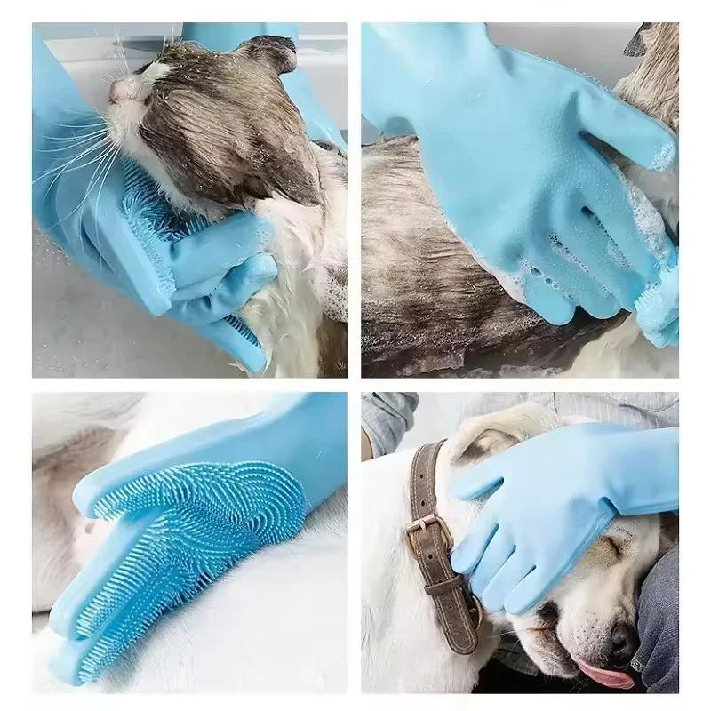 Pet Grooming Bathing Gloves Dog Cat Bathing Shampoo Scrubber Magic Massaging Cleaning Cleanner Sponge Silicon Hair Removal Glove Pet Grooming Bathing Gloves Dog Cat Bathing Shampoo Scrubber Magic Massaging Cleaning Cleanner Sponge Silicon Hair Removal Glove