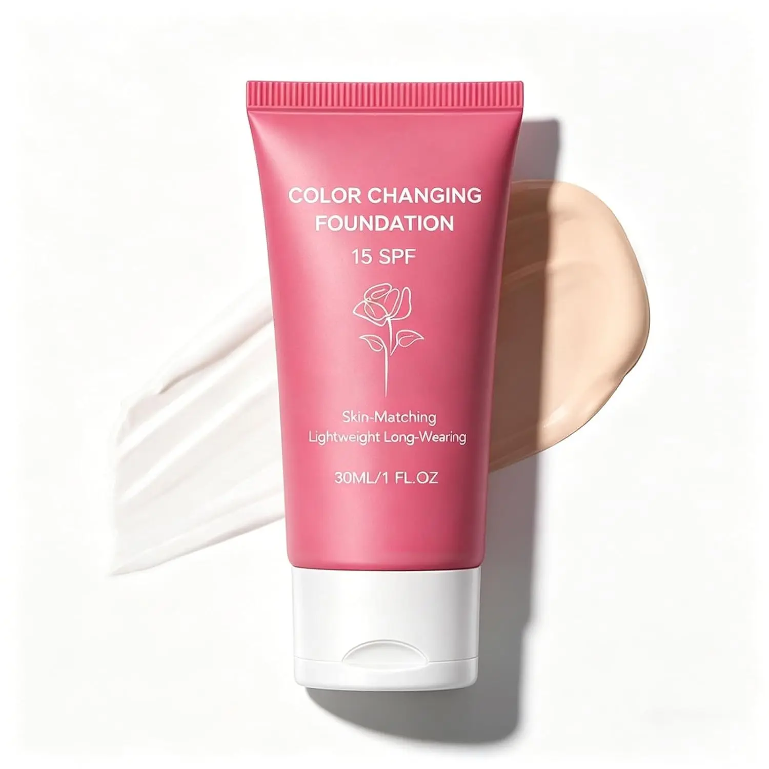 Korean Color Changing Foundation with SPF15, Concealing Fine Lines And Wrinkles, Foundation For Mature Skin, Automatically Adjusts Makeup Application, Moisturizing And Hydrating
