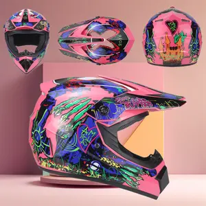 Full Face Downhill Helmet with Adjustable Strap System & Ergonomic Interior Padding, Unisex for Teens, Ideal for Mountain Biking, Downhill Riding, ATV Use