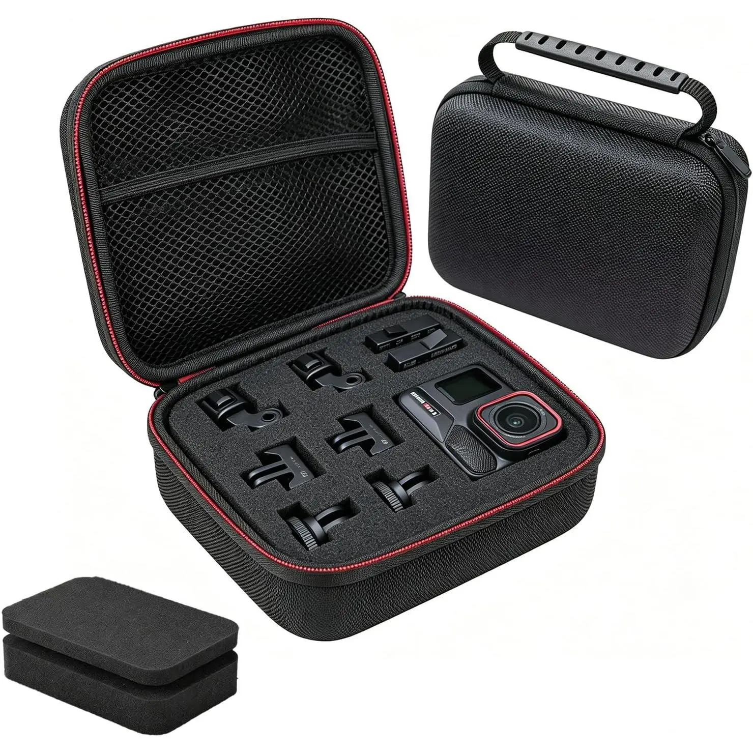 Hard EVA Case with , 6.7 x4.7 x2.6 inch Hard Sided EVA Shockproof Camera Organizer Case with an Extra ,  Cases for Storage of Drones, Digital Products, Instruments and