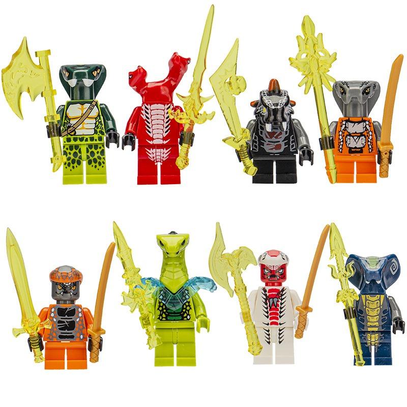 Building blocks gold ninja humanoid dolls educational splicing toys mini characters children's birthday gifts cartoon characterspopular popular