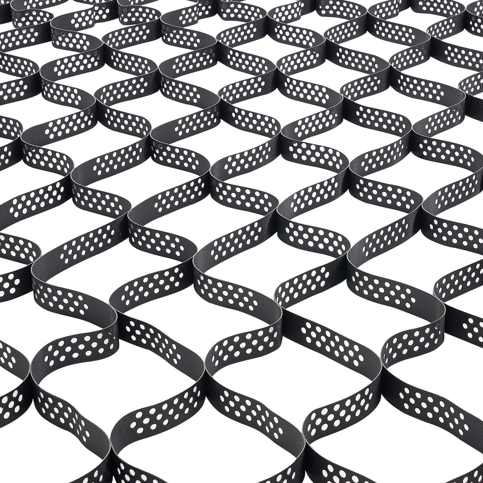 VEVOR Gravel Grid, 2 Inch Depth, 32.81 x 9.84 FT / 10000 x 3000 mm, 1880 LBS Per Sq ft Grass Ground Retainer, Permeable Geo Grids Driveway Stabilization, for Garden, Patio, Walkway, RV Parking Slopes