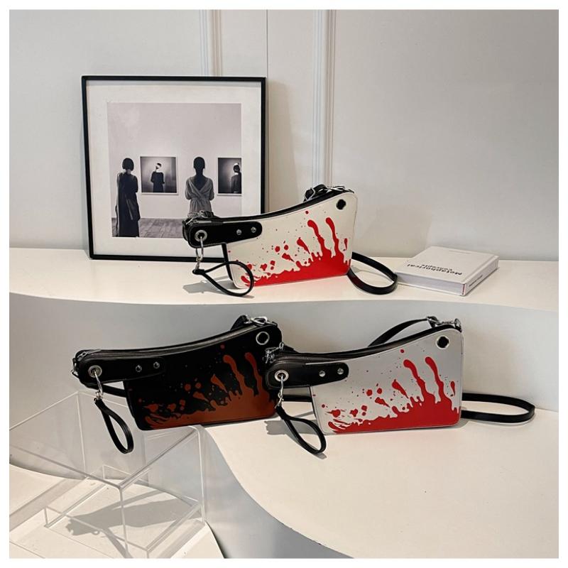 Women's High-end, Creative And Personalized Bags, Halloween Kitchen Knife Clutch, Hand-carrying Cross-body Bag