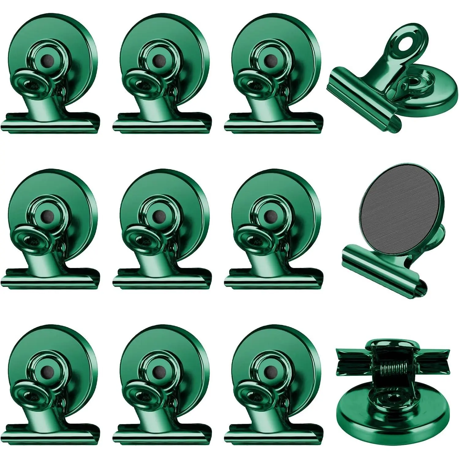 12 Pack Fridge , Green  Clips for Fridge and Office |  Clips for Whiteboard, Organization Kitchen Accessories, Decoration Gifts, Photo Frames, Classroom, Kitchen
