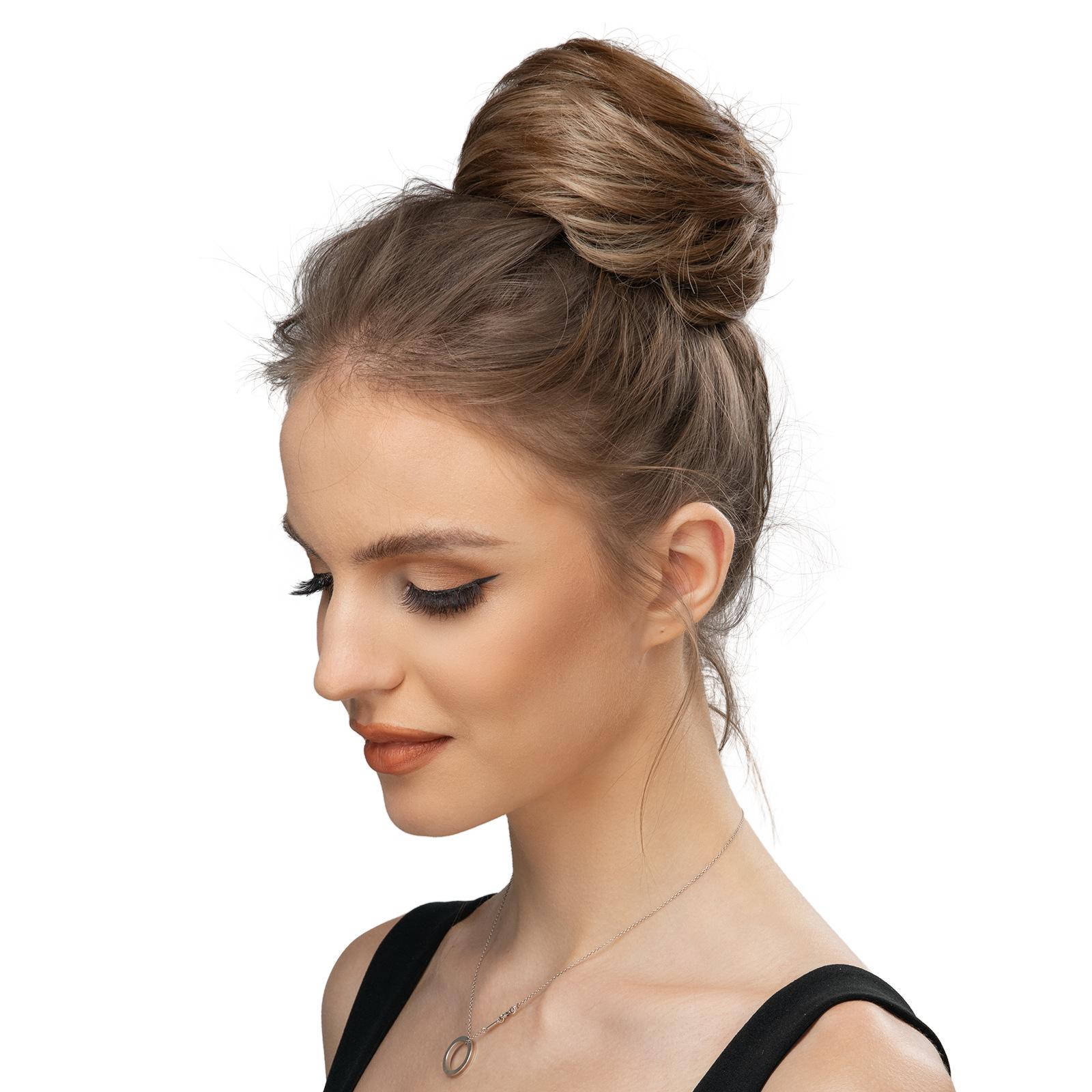 DB-Fluffy Hair Bun with Drawstring Design Synthetic Hair Extension for Daily Wear-DB