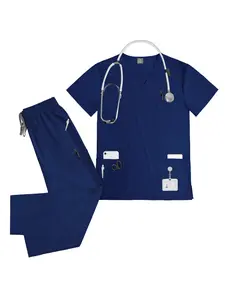 Men’s Doctor Pharmacist Matte Set Health Beauty Brushing Work Clothes Uniform Top Pants