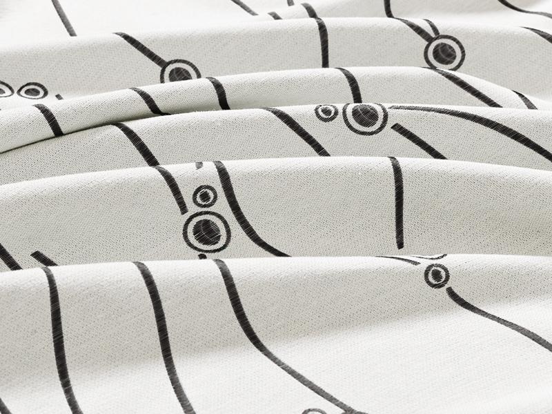 Curtains 72 inch Length 2 Panel Set Grommet Linen Curtain for Living Room Light Reducing Drapes Cream Farmhouse Draperies Textured Window Curtains Black Pattern