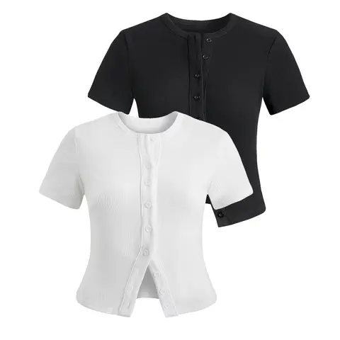 [Plus Size] Women's Solid Color Button Front Cardigan Casual Short Sleeve Knitwear for Daily Wear, Casual Chic Knitwear, Ladies Clothes for All Seasons, Knitting