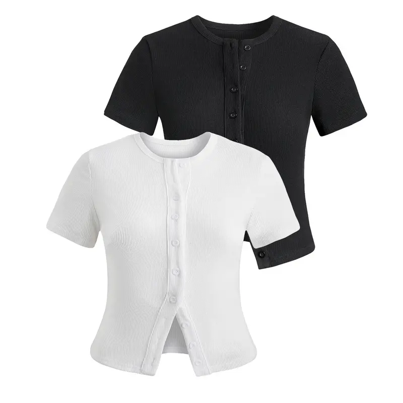 [Plus Size] Women's Solid Color Button Front Cardigan Casual Short Sleeve Knitwear for Daily Wear, Casual Chic Knitwear, Ladies Clothes for All Seasons, Knitting